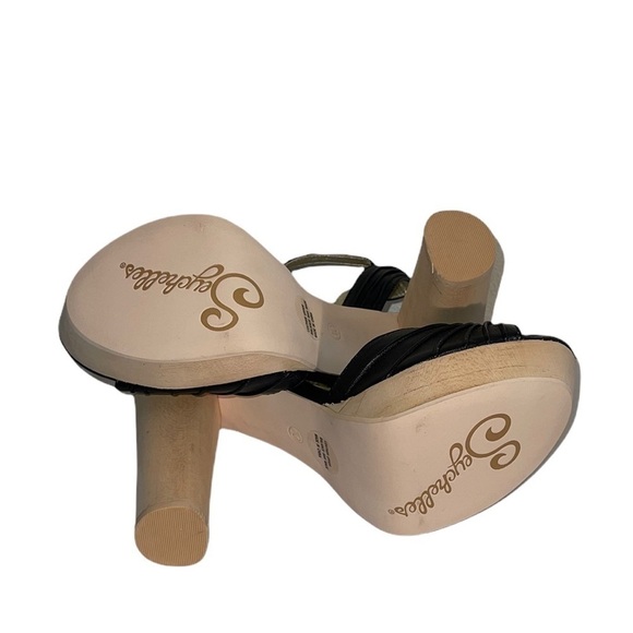 Seychelles black strapped Leather heels. Size 10 - Picture 6 of 8